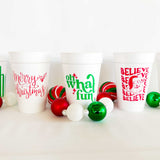 Christmas Styrofoam Cup 10 Pack Sleeve {ho ho ho wrap}