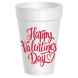Happy Valentines Day Script Styrofoam Cups