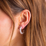 Olivia Gold-Plated w/ Pearls Hoop Earrings