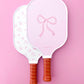 Coquette Pink Bow Floral Pickleball Paddle