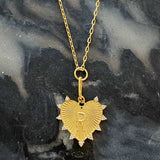 Initial Heart Necklace: K