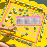Splash-Proof Mahjong Card Holder for Pool Mahjong - Pink Scallops