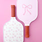 Coquette Pink Bow Floral Pickleball Paddle