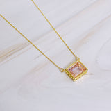 Sweet Square Pendant Necklace: Diamond Clean