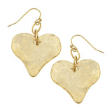 Susan Shaw: Gold Heart Earrings