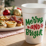 Christmas Foam Cup 10 Pack  {Merry & Bright}