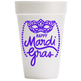Mardi Gras Mask Styrofoam Cup