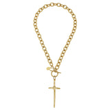 Susan Shaw: Elongated Cross Necklace