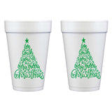 Christmas Foam Cup 10 Pack (We Wish You Merry Christmas)