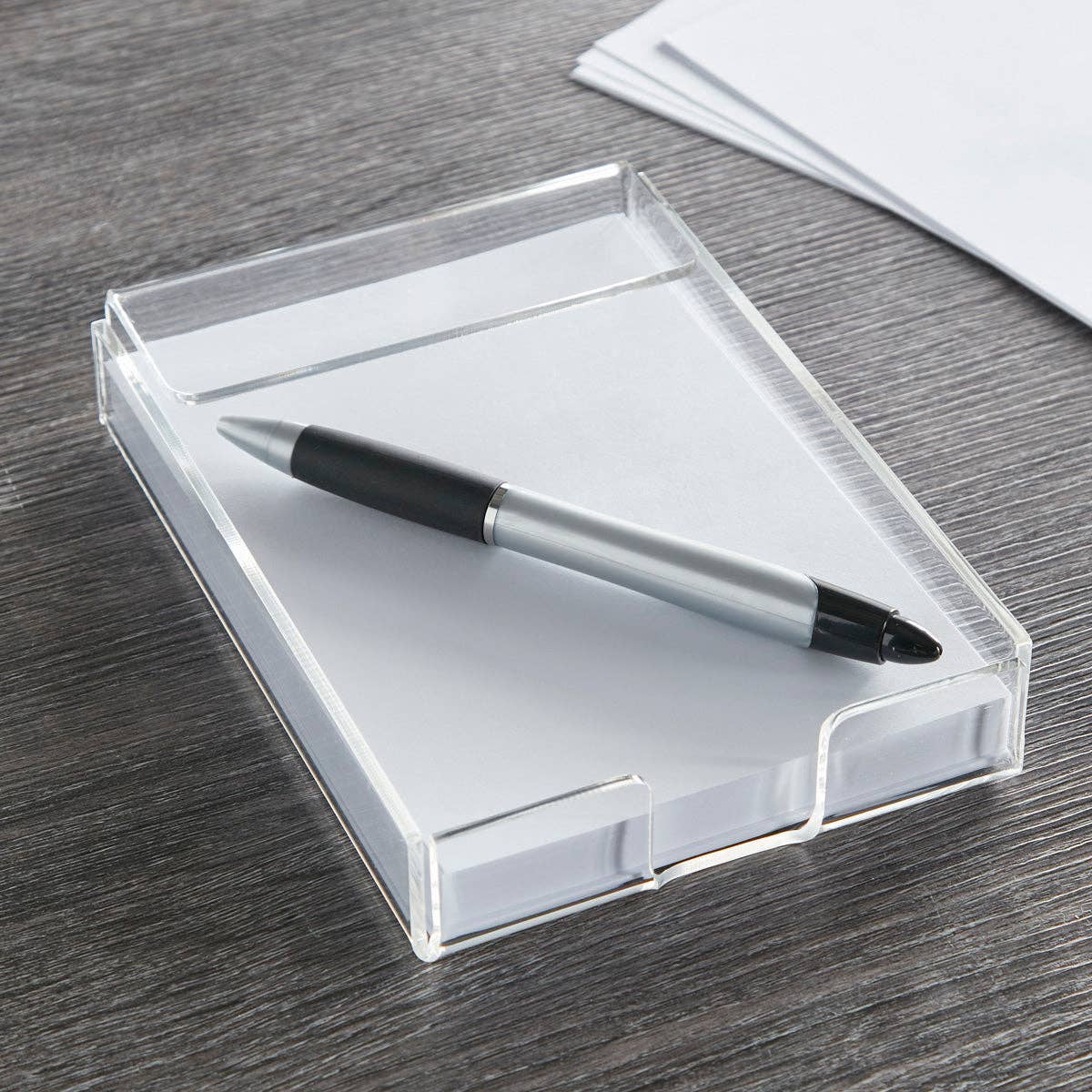 Acrylic Notepad Holder w/ Paper