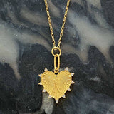 Initial Heart Necklace: K