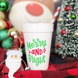 Christmas Foam Cup 10 Pack  {Merry & Bright}