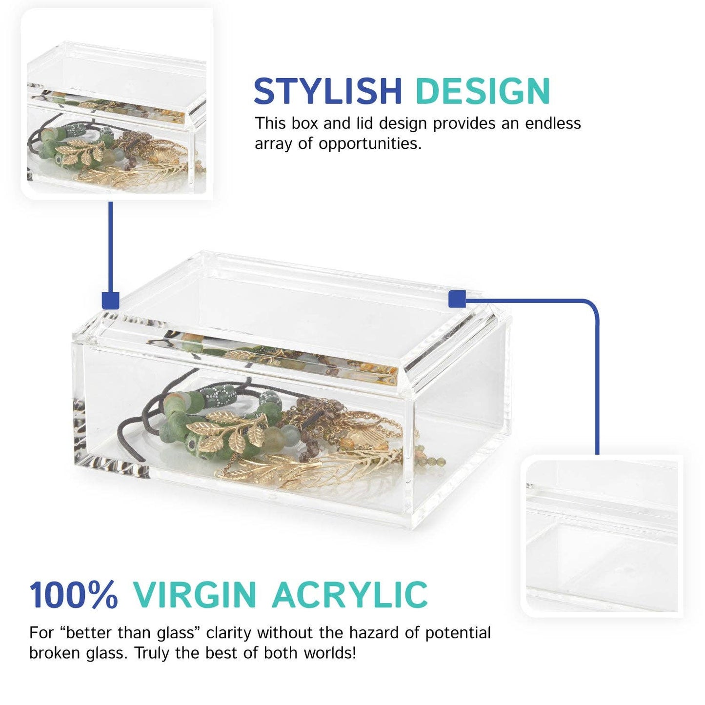 Rectangular Acrylic Jewelry Box