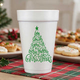 Christmas Foam Cup 10 Pack (We Wish You Merry Christmas)