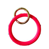 Acrylic Key Ring- Bright Pink