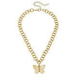 Susan Shaw: Gold Butterfly Necklace