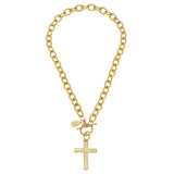 Susan Shaw: Classic Cross Toggle Necklace