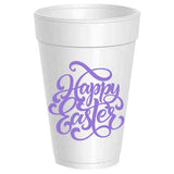 Happy Easter Script Styrofoam Cups