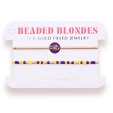 LSU & Tigers Logo + Sprinkle Bracelet Stack