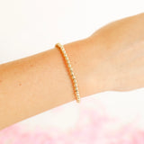 4MM Gold Beaded Bracelet