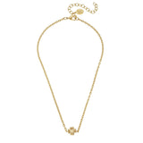 Susan Shaw: Mini Gold Cross on Chain Necklace