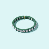 Maeve Gold w/ Pearls Enamel Stretch Bracelet