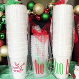 Christmas Styrofoam Cup 10 Pack Sleeve {ho ho ho wrap}
