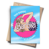 Barbie 29 Again Funny Birthday Card