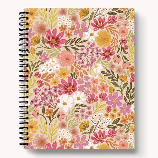 Primrose Petals Spiral Lined Notebook 8.5x11in.