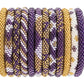 Roll-On® Bracelet Purple and Gold Beaded Bracelets
