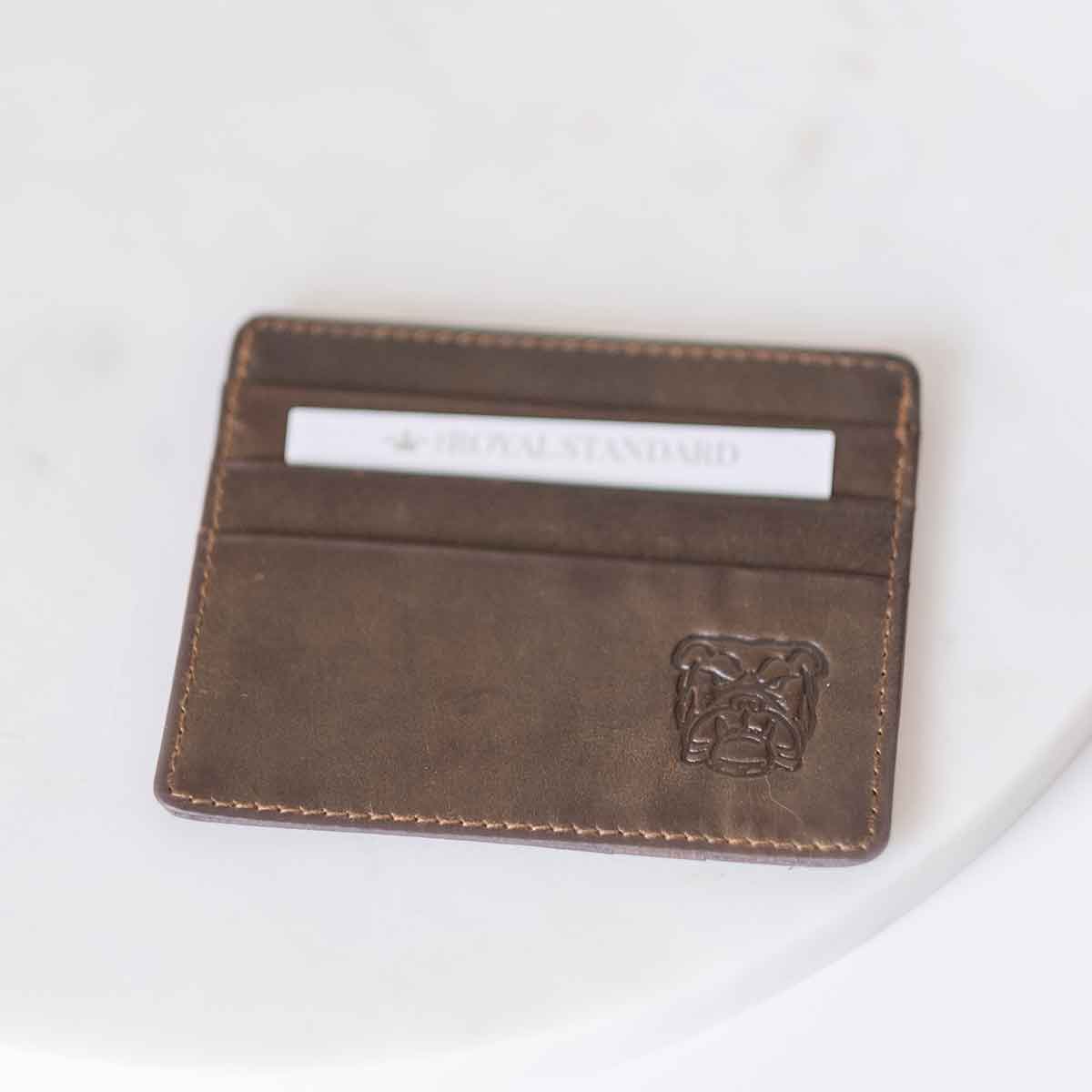 Bulldog Leather Embossed Slim Wallet