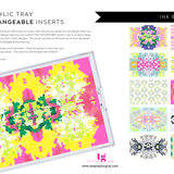 Acrylic Tray INK BLOTS insert set of 10