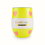 Yellow Coral Hearts Wine Tumbler