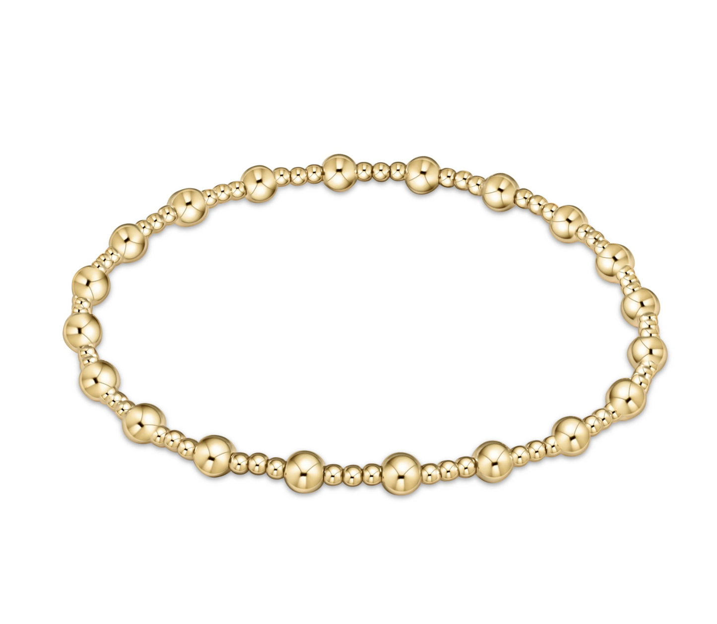 enewton extends - classic sincerity pattern 4mm bead bracelet - gold