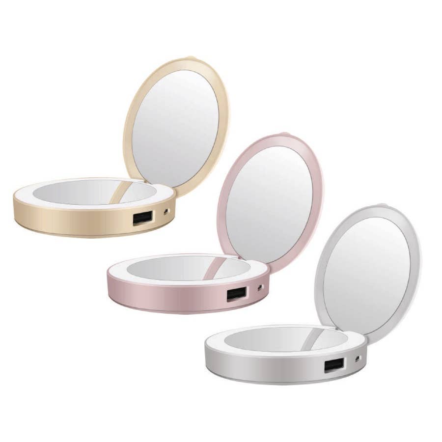 GLOW UP Light Up Mirror Compact/Power Bank