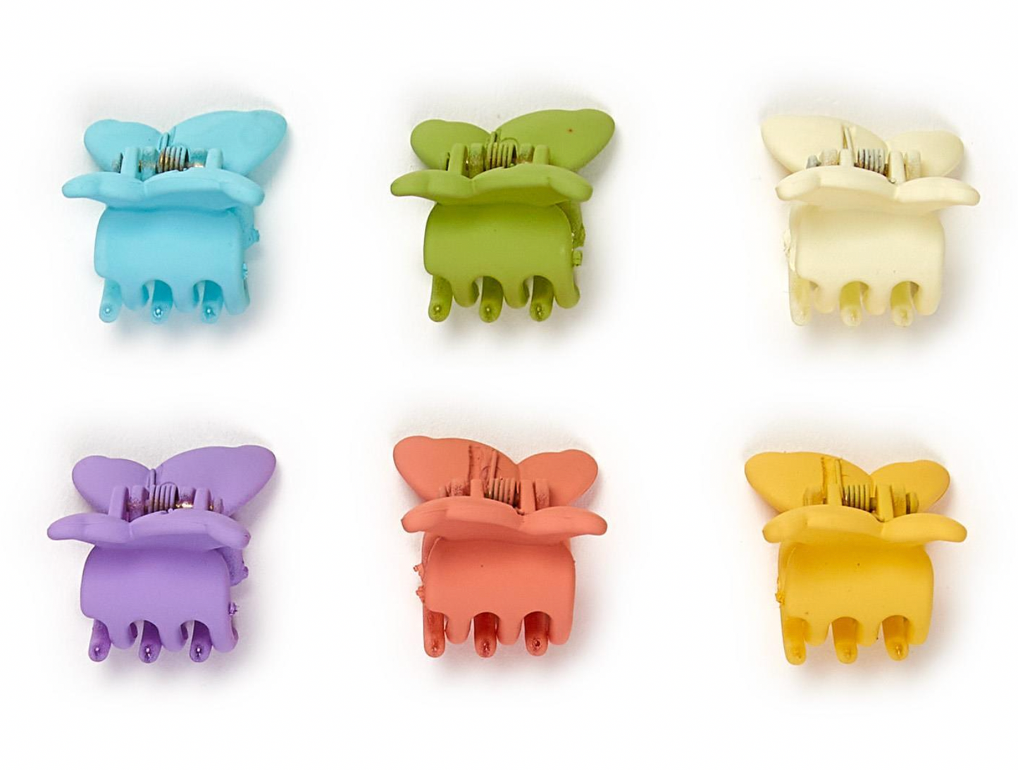 Pretty Pastels Set of 6 Hair Clips on Gift Card