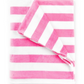 Pink/white stripe blanket