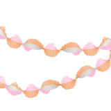 Peach & Pink Stitched Streamer