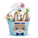 Cute as Bunny Hand-Crafted Easter Basket with Applique and Polka Dot Lining