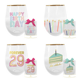 Birthday Stemless Wine Glass