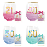 Birthday Stemless Wine Glass