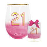 Birthday Stemless Wine Glass