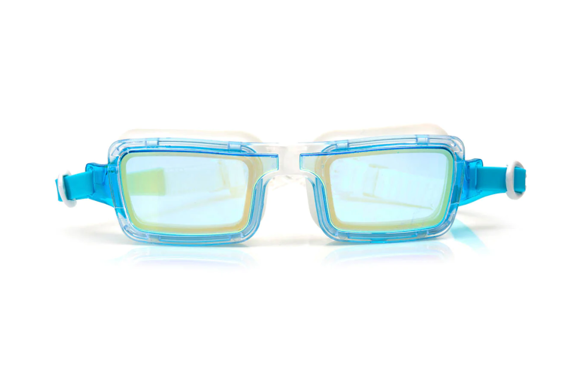 Pearly White Retro Swim Goggles