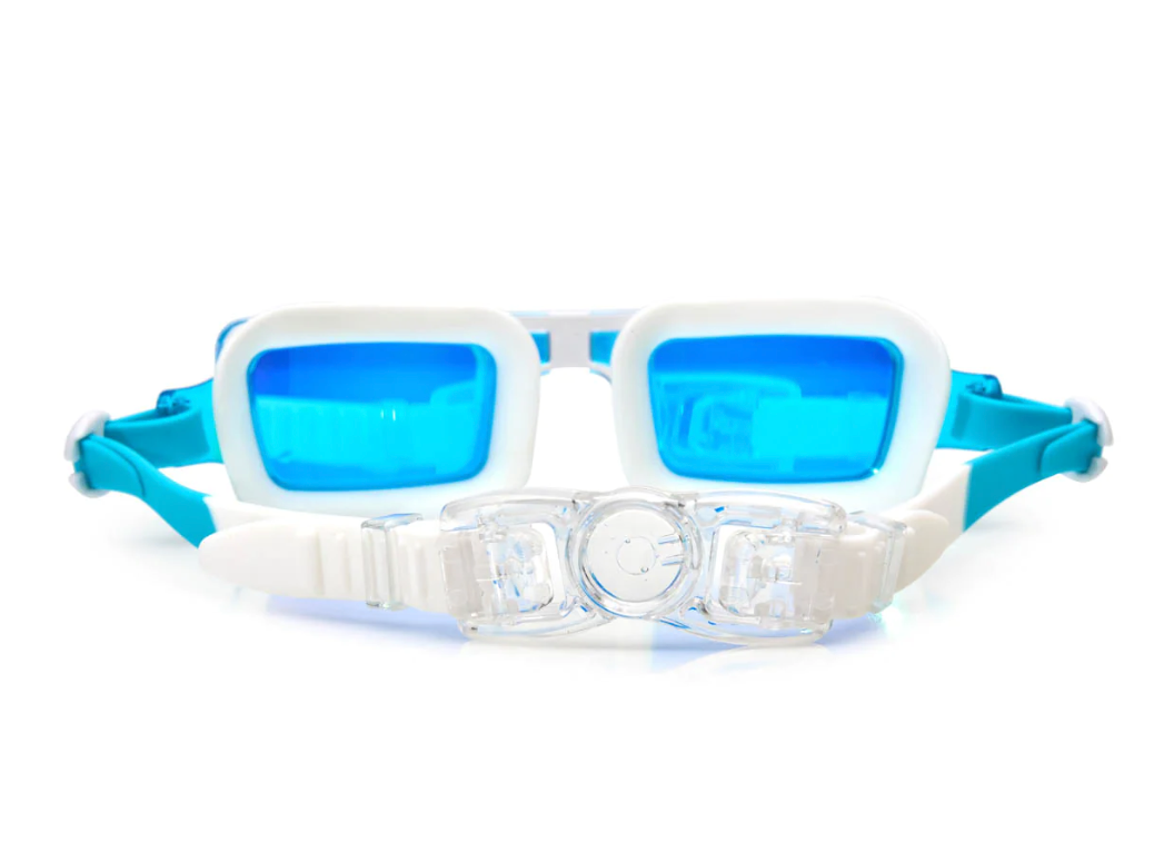 Pearly White Retro Swim Goggles