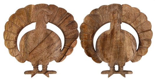 Wooden turkey Trivet