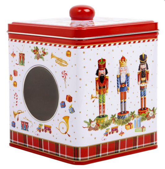 VINTAGE NUTCRACKER SQUARE BOX WITH WINDOW