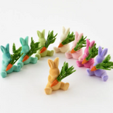 Flocked bunny with carrot