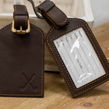 Men's Leather Embossed Luggage Tag