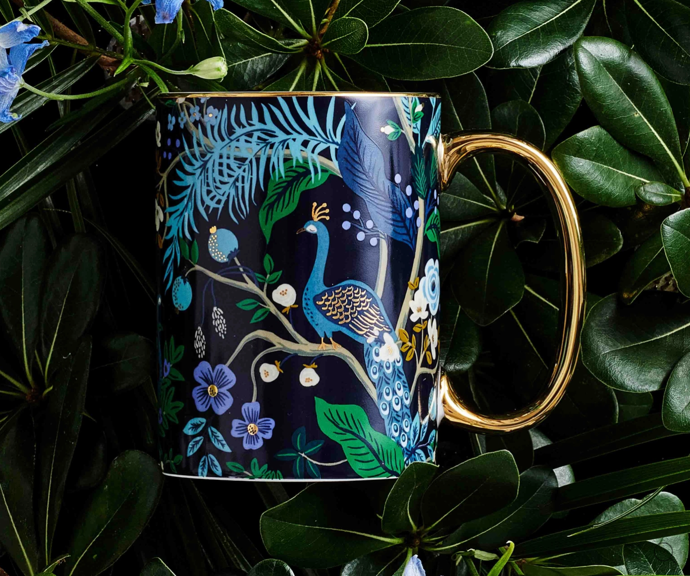 Peacock Porcelain Mug