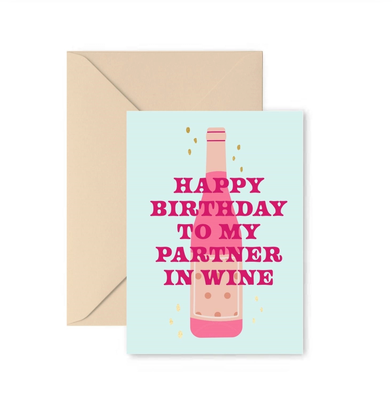 HBD to my partner in wine Greeting Card